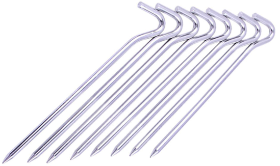 Aluminum tent pegs